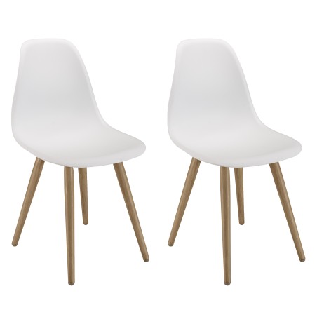 Lot de 2 chaises blanches MALO