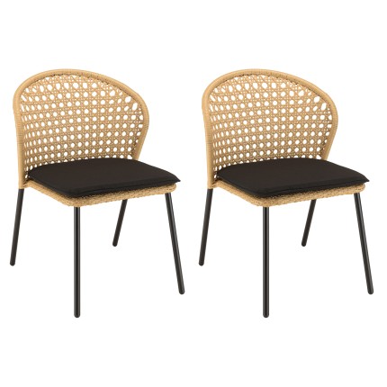 Lot de 2 chaises rotin synthétique MALO