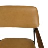 Fauteuil vintage OCTAVE en cuir et métal noir