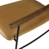 Fauteuil vintage OCTAVE en cuir et métal noir