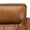 Canapé 3 places vintage en cuir marron camel OCTAVE