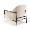 Fauteuil OCTAVE en tissu bouclette écru