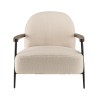 OCTAVE Armchair - Ecru Bouclé Fabric with Metal Frame