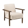 Fauteuil OCTAVE en tissu bouclette écru