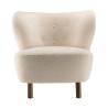 Fauteuil OCTAVE en tissu bouclette écru