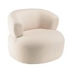 GASTON Armchair in Ecru Bouclé Fabric