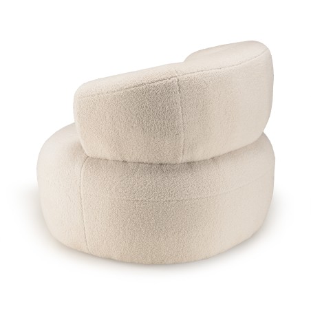 OCTAVE Armchair in Ecru Bouclé Fabric