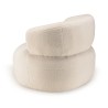 Fauteuil OCTAVE en tissu bouclette écru