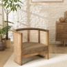 Fauteuil ISA en manguier et rotin