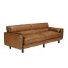 Canapé 3 places vintage en cuir marron camel OCTAVE