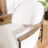 OCTAVE Armchair - Ecru Bouclé Fabric with Metal Frame