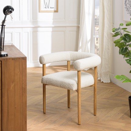 Chaise OCTAVE en tissu écru