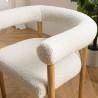 Chaise OCTAVE en tissu écru