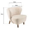 OCTAVE Armchair in Ecru Bouclé Fabric