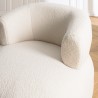 Fauteuil OCTAVE en tissu bouclette écru