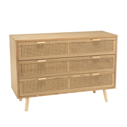 Rodrigo Natural-Coloured Chest of Drawers with 3 Drawers