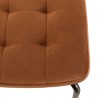 Lot de 2 chaises AGATHE métal noir velours orange