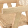 Fauteuil en bois d'Hévéa AGATHE - Rotin naturel