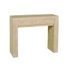 INES - Modern Console 2 Drawers Teak Wood Whitewashed