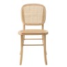 Chaise AGATHE en bois d'hévéa et rotin naturel