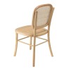 Chaise AGATHE en bois d'hévéa et rotin naturel