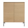 Buffet MAXENDRE couleur naturelle 2 portes 3 étagères