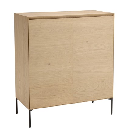 Buffet MAXENDRE couleur naturelle 2 portes 3 étagères