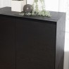MAXENDRE Black Sideboard with 2 Doors and 3 Shelves