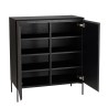 MAXENDRE Black Sideboard with 2 Doors and 3 Shelves