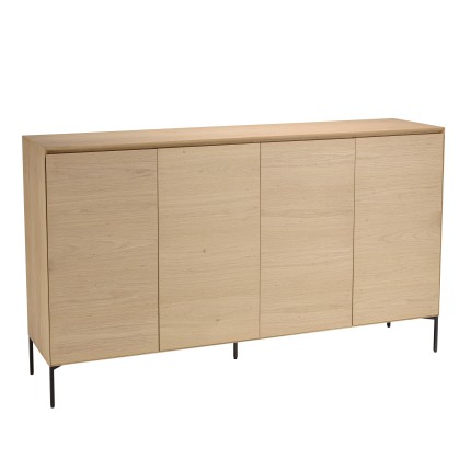 MAXENDRE Natural-Coloured Sideboard with 4 Doors, 6 Shelves