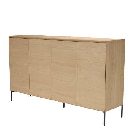 Buffet MAXENDRE couleur naturelle 4 portes 6 étagères