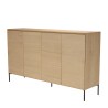 Buffet MAXENDRE couleur naturelle 4 portes 6 étagères