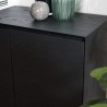 Buffet noir 4 portes 6 étagères - MAXENDRE