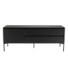 Meuble TV MAXENDRE noir 1 porte 2 tiroirs