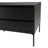 Meuble TV MAXENDRE noir 1 porte 2 tiroirs