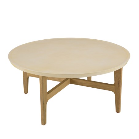 GREGOIRE Round Coffee Table in Natural Oak 90x90cm