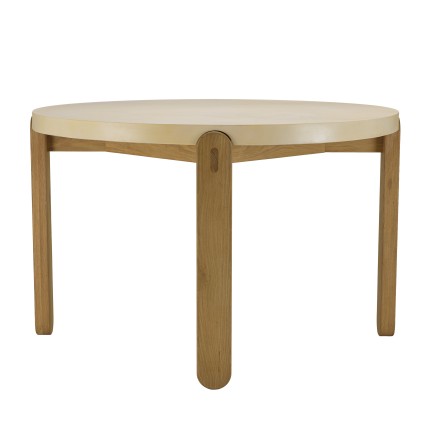Table à manger ronde GREGOIRE en chêne naturel 121x121cm