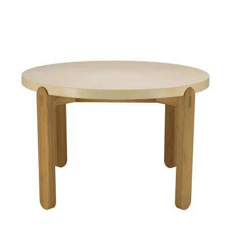 Table à manger ronde GREGOIRE en chêne naturel 121x121cm
