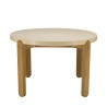 GREGOIRE Round Dining Table in Natural Oak 121x121cm with Concrete Top