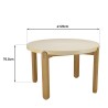 Table à manger ronde GREGOIRE en chêne naturel 121x121cm