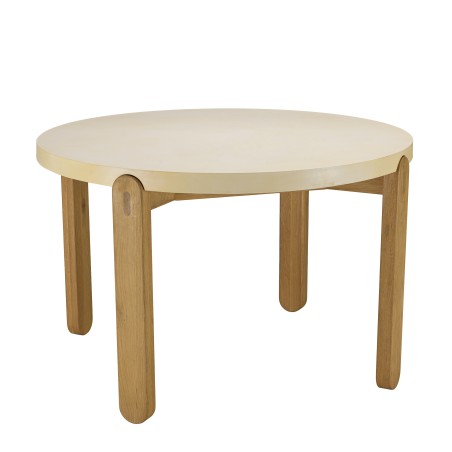 Table à manger ronde GREGOIRE en chêne naturel 121x121cm