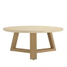 GREGOIRE Round Coffee Table 100x100cm - Beige Concrete Top