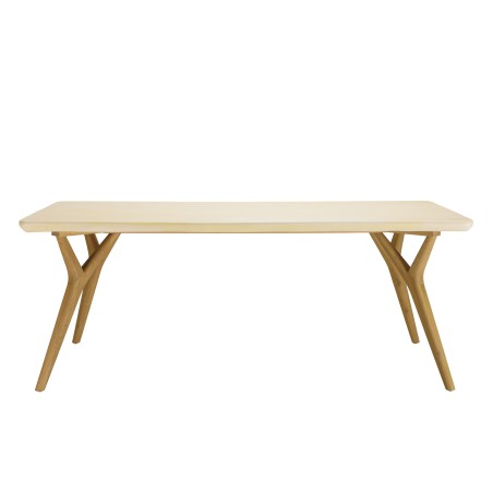GREGOIRE Rectangular Dining Table 200x100cm - Oak Legs & Concrete Top