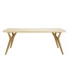 Table à manger GREGOIRE 200x100cm pied Y chêne plateau béton