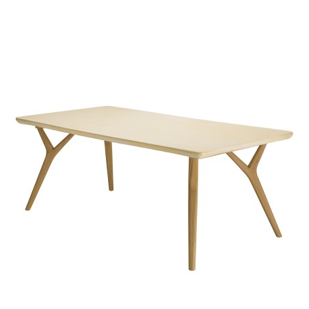 GREGOIRE Rectangular Dining Table 200x100cm - Oak Legs & Concrete Top
