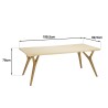 GREGOIRE Rectangular Dining Table 200x100cm - Oak Legs & Concrete Top