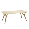 GREGOIRE Rectangular Dining Table 200x100cm - Oak Legs & Concrete Top