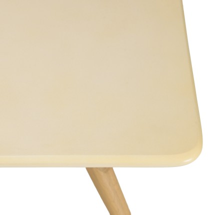Table basse GREGOIRE 120x60cm pied Y chêne plateau béton beige