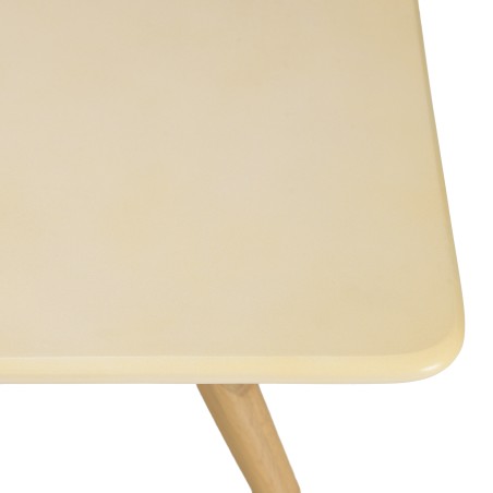 Table basse GREGOIRE 120x60cm pied Y chêne plateau béton beige