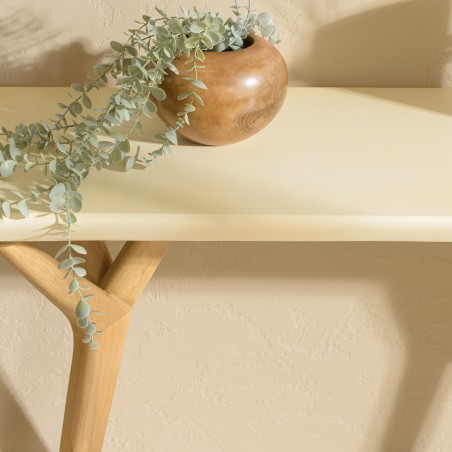 GREGOIRE Console 140x43cm Oak Natural Concrete Beige